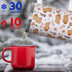 Fall Thanksgiving Tumbler with Lid and Straw 40oz,Cute Floral Capybara Vacuum Insulated Leak Proof Stainless Steel Coffee Cup, Farmhouse Accessories Gift for Women Girls - Image 6