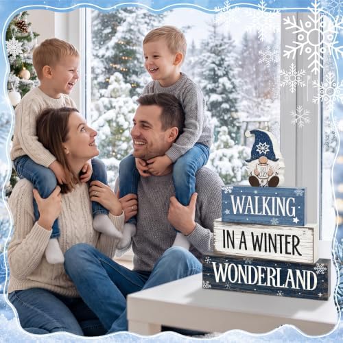 4 Pcs Christmas Table Decorations, Blue Christmas Decor Indoor - Image 5