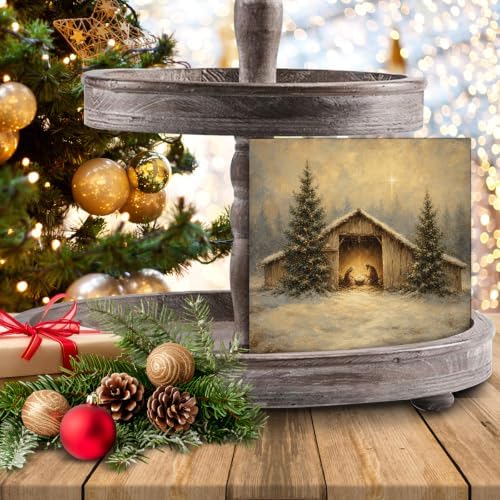 Nativity Christmas Decor, Vintage Christmas Christian Jesus Wood Sign - Image 7
