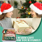 Moucuny 4 Pcs Christmas Tree Table Decorations Xmas Wooden Blocks Signs - Image 6