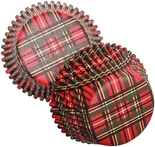 Chef Craft Paper Patterned Cupcake Liners, 50 Count, Green/Red by ChefCraft