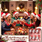 Vesici 6 Set Christmas Glasses Cups 16 oz Xmas Drink Cup with Lid Straw and Stopper Can Shaped Beer Tumbler Christmas Appreciation Gifts with Cards and Bow for Women Birthday Party Favor(Red Plaid) - Image 6