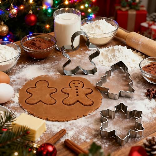 Christmas Cookie Cutters Large 4 Inch, 5 Pieces - Image 3