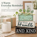 4pcs Farmhouse Table Decor, Always Stay Humble and Kind Inspirational Decor - Image 2
