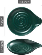LAUCHUH Spoon Rest for Stove Top, 5 inch Ceramic Cooking Spoon Holder for - Image 3