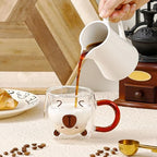 Birthday Gifts for Women Men Cute Capybara Mug Double Walled Coffee Glasses Cups Tea Cappuccino Latte Cup Funny Christmas Gifts Cute Capybara Stuff Gift for Mom Friend Coworker Her Him Home Decor - Image 3