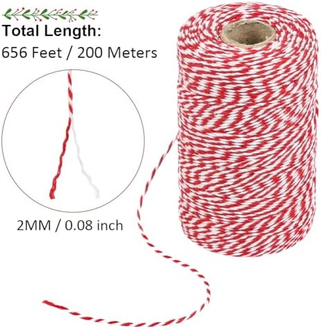 Tenn Well 656ft Red White Cotton Bakers Twine for Baking Crafts - Image 3