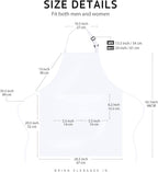 Syntus 12 Pack Bib Apron, Unisex Aprons Adjustable Waterdrop Resistant - Image 2