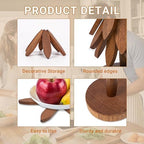 Wooden Tree-Shaped Trivets Set for Coffee Table, Kitchen - Image 6