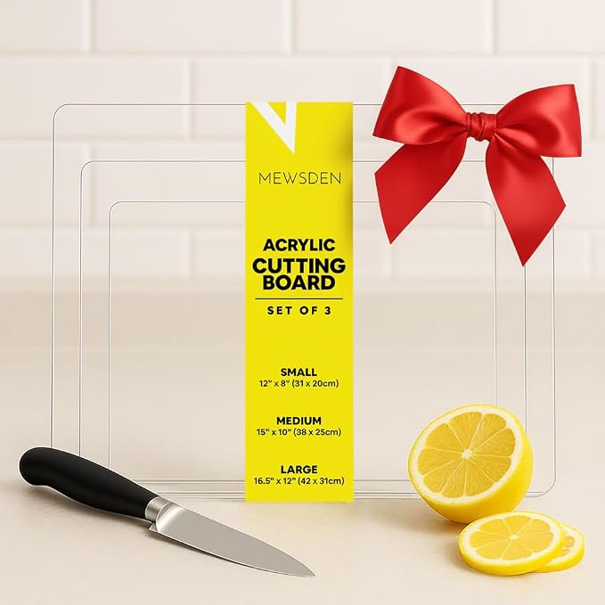Set of 3 Acrylic Cutting Board by MEWSDEN