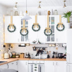 Retrowavy 12 Pcs Small Christmas Kitchen Cabinet Wreaths with Ribbon - Image 5
