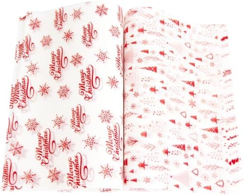 WorldBazaar Christmas Wax Paper Sheet Snowflakes 100PCS for Baking Supplies by WorldBazaar