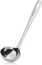 HIFIND Large Ladle Spoon 10.6 Inches Stainless Steel, Heavy Duty Mirror by HIFIND