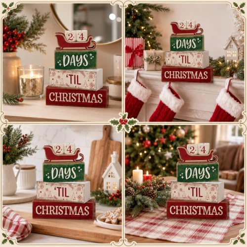 Christmas Countdown Decorations Indoor, Christmas Table Decor for Home - Image 6