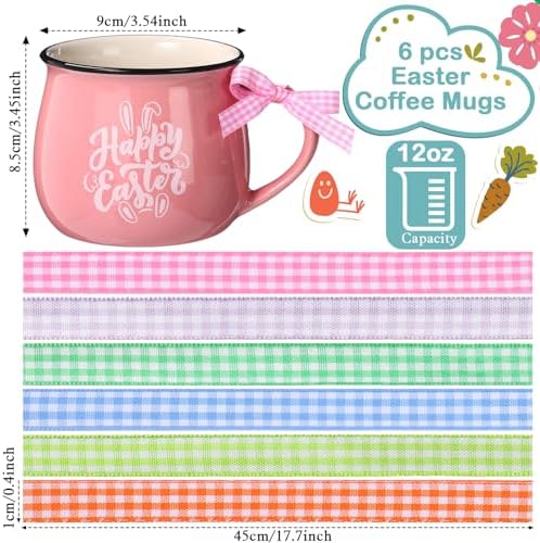 Sawysine 6 Set Christmas Coffee Mugs, Holiday Gift(Easter Style) - Image 2