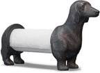 Vintage Dachshund Dog Paper Towel Holder Black Wiener Dog Tissue Towel Display by Synovana