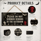 Halloween Decorations - Funny Wooden Sign for Wall Home Door Bathroom - Image 3