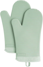 KITCHENAID Ribbed Soft Silicone Oven Mitt 2-Pack Set by KitchenAid