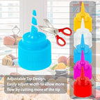 10pcs Squeeze Writer Bottles 30ml/60ml Plastic Icing Bottles Small Easy Squeeze Bottle 1 And 2 Ounce For Cakes Cookie Decorating, Food Coloring, Food DIY & Ice Cream Decoration - Image 4