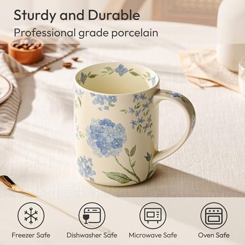 18 oz Large Ceramic Coffee Mug, Porcelain Tea Cup with Big Handle - Image 2