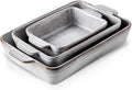 KOOV Bakeware Set, Ceramic Baking Dish Set, Rectangular Casserole Dish Set by KOOV