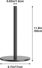Black Paper Towel Holder Free-Standing, Premium Stainless Steel Paper Rolls - Image 6