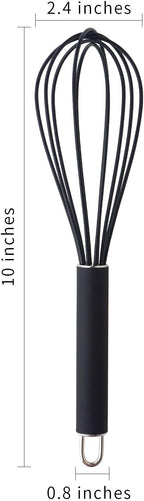 GorGin high temperature and easy to clean silicone whisk, 10 inch, grip good - Image 7