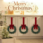 Retrowavy 12 Pcs Small Christmas Wreath, 8'', Classic, Burgundy Red - Image 5