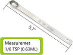3PCS 1/8tsp Single Measuring Spoon, Stainless Steel Long Handle Individual - Image 2