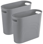 rejomiik Small Trash Can, Slim Garbage Can Plastic Waste Basket by rejomiik