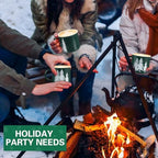 Jinei 6 Pcs Christmas Coffee Mug Ceramic Cups, Dark Green - Image 5