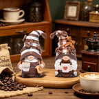 Hodao Coffee Gnome Figurines, Chocolate & Cream, Set of 2 - Image 4