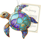 Sea Turtle Gifts for Women, Sea Turtle Christmas Ornaments Decoration, Suncatcher Ornament with Story Card, Beach Ornaments for Tree, Sea Lover Gift, Birthday Gift for Mom by Rusaten
