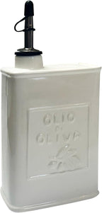 Fox Run White Ceramic Oil Can, 17 oz/500 ML Olive Oil Dispenser by foxrunbrands