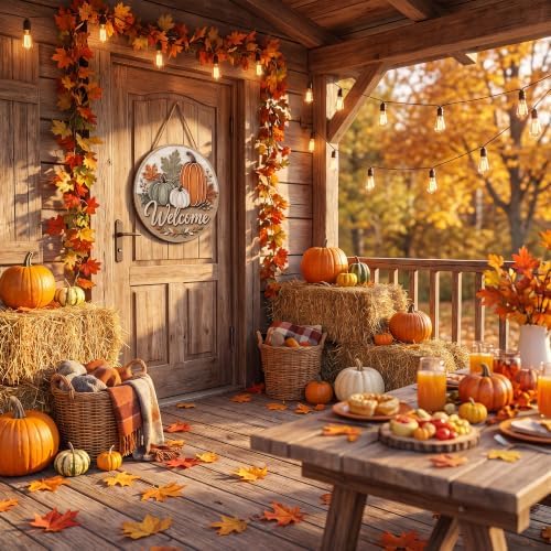Thanksgiving Decorations - Fall Welcome Sign for Front Door | Fall Decor - Image 5