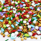 Snowflakes Sprinkles Candy Sugar Colorful Sprinkle Red and Green Sprinkles Cake Decorations Cupcake Toppers Cookie Decorating Ice Cream Celebrations 3.5oz - Image 4