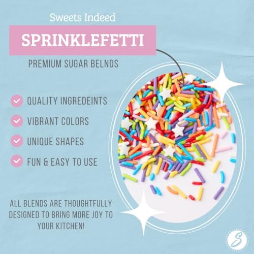 Sweets Indeed Bulk Rainbow Sprinkles with Stars, Colorful Mix, 1.2 lbs - Image 2