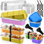LemonRoad Mini Loaf Pan with Lids and Spoons, Candy Colors, 12 Sets by Unknown
