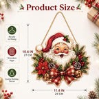 Christmas Decorations - 2D Printed Flat Vintage Santa Claus Welcome Sign - Image 3