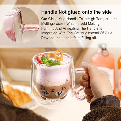 Binoster Gift Woman Birthday Cup Cat Coffee Cup Double Walled Cup A The Mug Cat Gift Mom Dad Mistress Friend Wife Idea Gift Idea Mother's Day Father's Day Valentine's Day Christmas Halloween Woman - Image 3