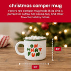 Pearhead Oh What Fun Christmas Camper Mug, Holiday Coffee Cup, 15 oz - Image 2