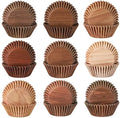 SANNIX 450pcs Woodland Cupcake Liners, Woodgrain Baking Cups Cupcake Wrappers Paper Wraps Muffin Liners for Bridal Showers Wedding Birthday Party Decorations Supplies by SANNIX