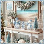 Suzile 3 Pcs Christmas Costal Snowman Table Decorations Winter Indoor Decor - Image 4