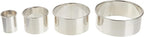 Ateco 4 Piece Stainless Steel Plain Edge Round Cutters Set in Graduated Sizes - Image 2