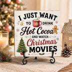 Christmas Wooden Signs Wood Plaque with Support Stand Xmas Decor - Image 5