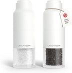 LARS NYSØM Salt and Pepper Grinder Set, Stainless Steel Manual Salt and Pepper by LN