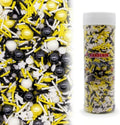 Yellow & Black & White Sprinkles Mix Size Pearls Bumble Bee Themed Cake Decorations Cupcake Toppers Perfect for Wedding Valentine Supplies 4.58OZ by KandlrikMagicSprinkles