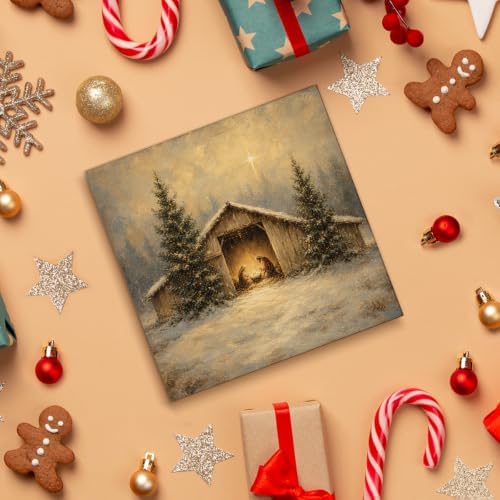 Nativity Christmas Decor, Vintage Christmas Christian Jesus Wood Sign - Image 4