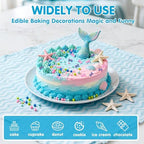 Mermaid Sprinkles, Edible Pearl Sprinkle for Cake Decorating,130g/4.58oz, Blue Green Purple Pearls Mix Baking Candy, Ocean Theme Cake Topper Cupcake Cookie Ice Cream Decorations, Birthday Children's Summer Party Supplies - Image 5