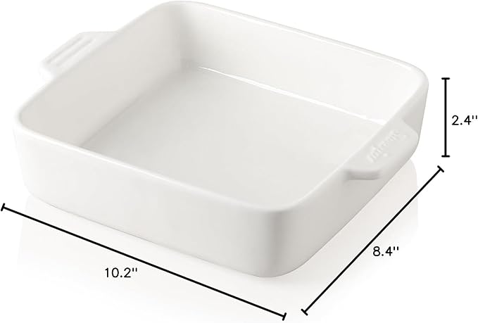 Sweejar Ceramic Baking Dish, 8 x 8 Cake Baking Pan - Image 5